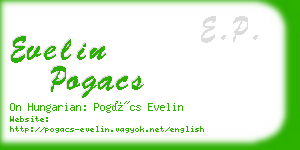 evelin pogacs business card